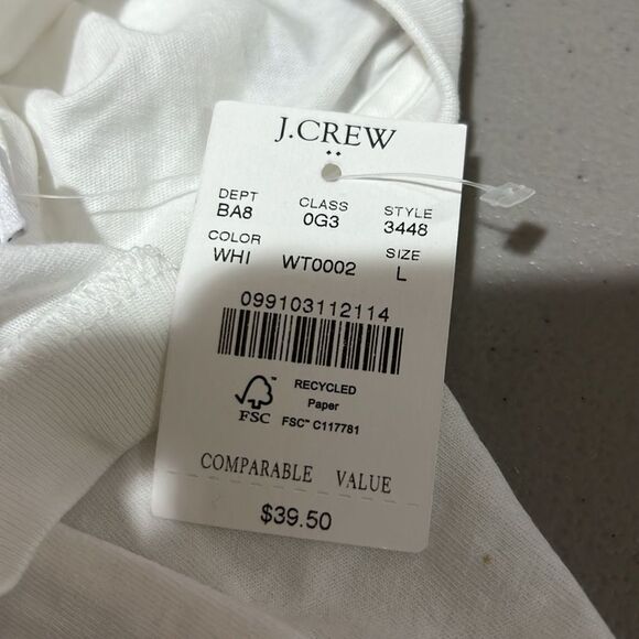 J. Crew factory 3448 Long-sleeve Jersey Tee For Men size large NWT w/repair - Picture 5 of 8